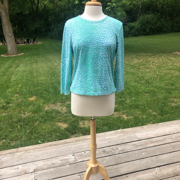 J McLaughlin Knit Leopard Print Top size L - Picture 1 of 3